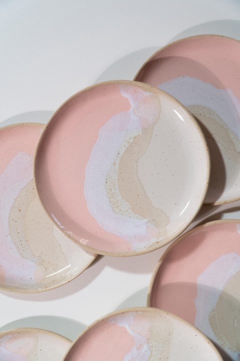 Talerz obiadowy WAVE PINK